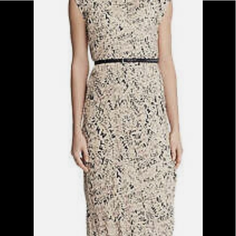 MAX MARA RINO LETTER PRINT PLEATED DRESS - Picture 5 of 14